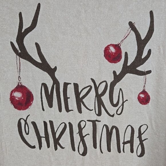 Merry Christmas Sweater Reindeer🦌 Deer Antler Ornament Bulbs Holiday Pullover - Picture 3 of 9